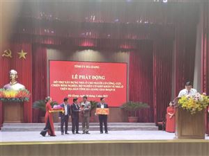 Chủ tịch HĐQT kiêm Tổng Giám đốc Vũ Văn Trường tham dự Lễ phát động hỗ trợ xây dựng nhà ở cho hộ có hoàn cảnh đặc biệt ở Hà Giang