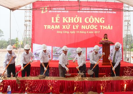 Công ty Cổ phần Đầu tư Xây dựng Thiên Lộc tổ chức khởi công xây dựng trạm xử lý nước thải tại dự án