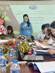 Đại hội Chi bộ Công ty CP Đầu tư Xây dựng Thiên Lộc nhiệm kỳ 2023 - 2025